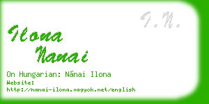 ilona nanai business card