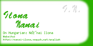 ilona nanai business card